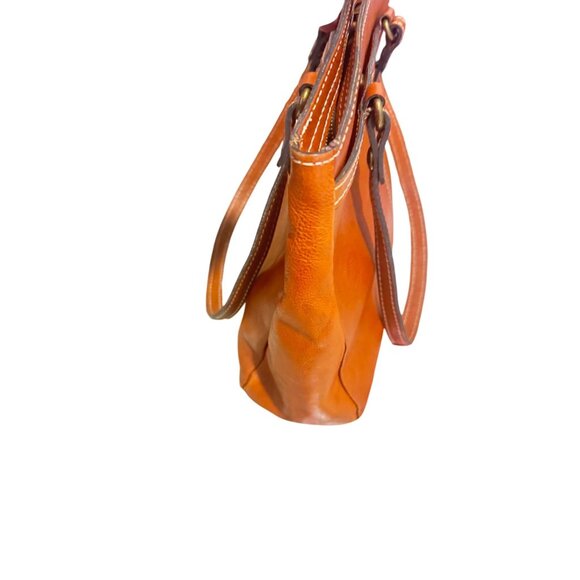 Patricia Nash Leather Poppy Tote Bag Tan Italian-Style Handbag - Picture 5 of 12